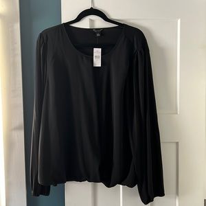 NWT Ann Taylor blouse Black XL
